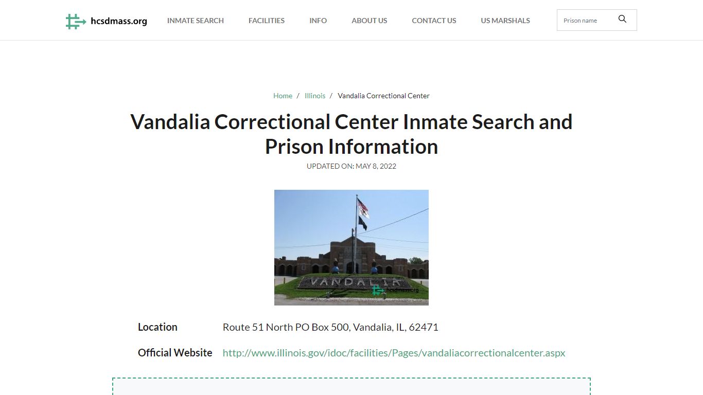 Vandalia Correctional Center Inmate Search, Visitation ...