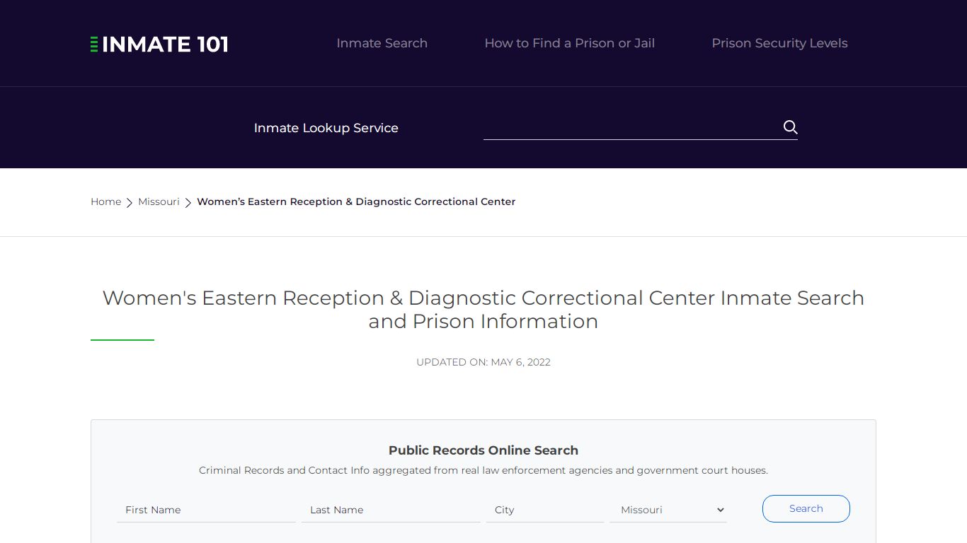 Women's Eastern Reception & Diagnostic Correctional Center ...